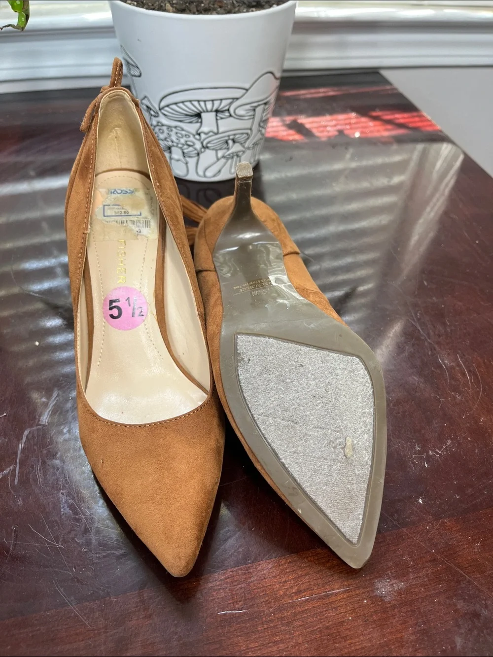 Marc Fisher Chestnut Suede Pointed-Toe Pumpssize 5.5